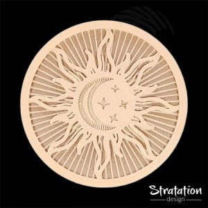 Dessous de verre style Moon Sun Burst