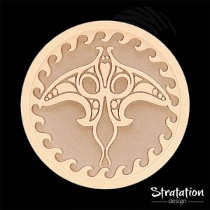 Dessous de verre style Polynesian Ray