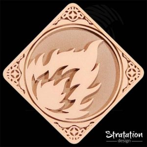 Dessous de verre style Burning Flame
