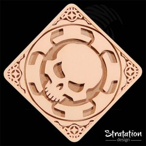 Dessous de verre style Necrotic Skull