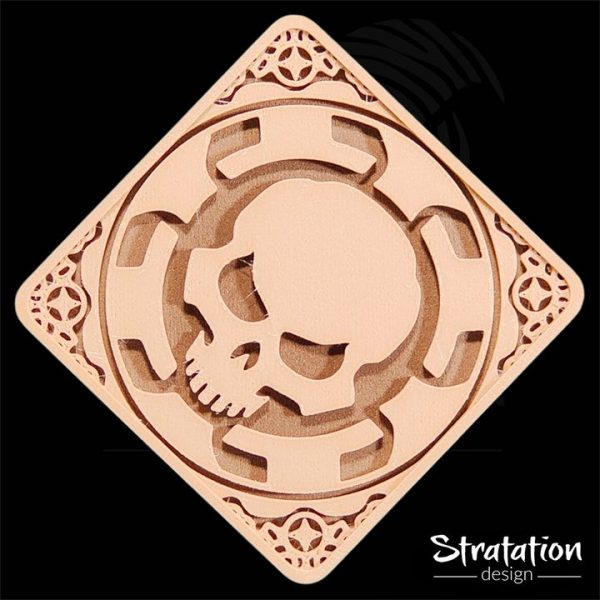 Dessous de verre style Necrotic Skull