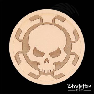 Dessous de verre style Necrotic Skull