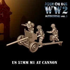 Canon M1 57 mm Parachutistes Américains