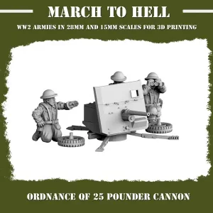 Canon Ordnance QF 25 pounder Britannique