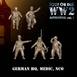 Commandement Médecin NCO sous officiers Parachutistes Allemands