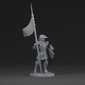 Soldat humain à la bannière