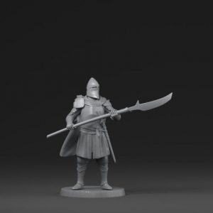 Soldat humain à la hallebarde
