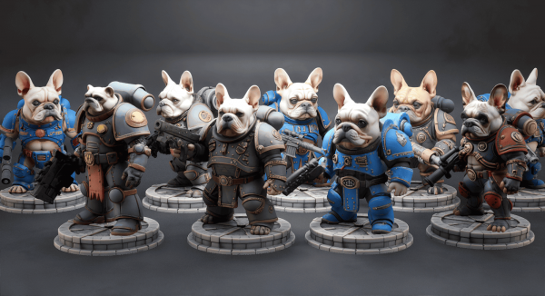 Escadron marines de chiens soldats