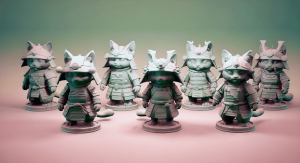 Faction de chats samouraïs
