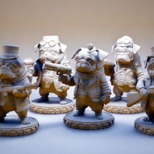 Garde des chiens steampunks