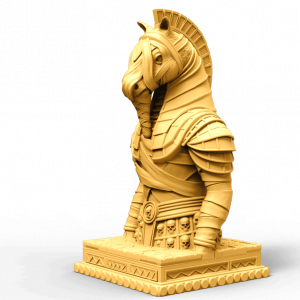 Cavalier échecs momie-pharaon diamètre 40mm