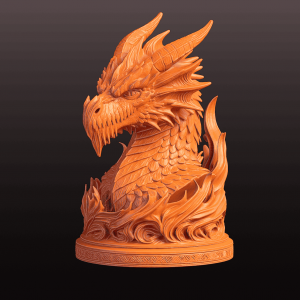 Cavalier échecs draconien diamètre 44mm