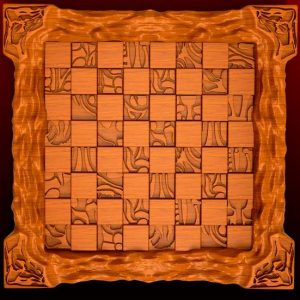 Plateau échecs dragon pour pièce avec diamètre 40mm
