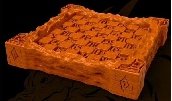 Plateau échecs dragon pour pièce avec diamètre 40mm – Image 2