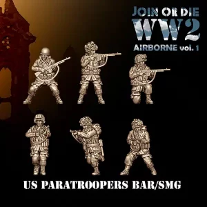 SMG et BAR 1 Parachutistes Américains