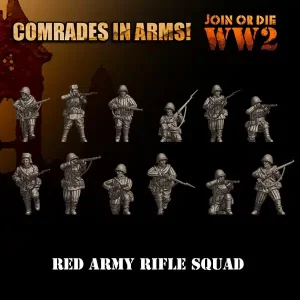 Soldats avec fusil Soviétiques