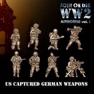 Soldats Américains Parachutistes avec armes allemandes