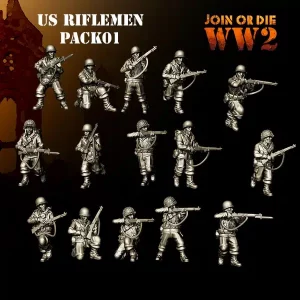 Soldats avec fusil 1 Américains