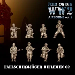 Soldats avec fusils 2 Parachutistes Allemands