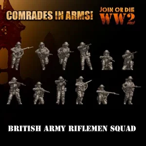 Soldats avec fusils Britanniques